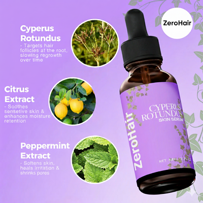ZeroHair Cyperus Rotundus Skin Serum Natural Hair Removal Oil